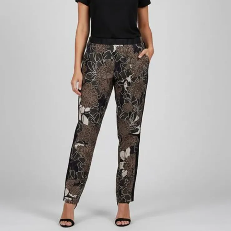 IMPERIAL Pantalon léger à fleurs marrons Femme NOIR Outlet