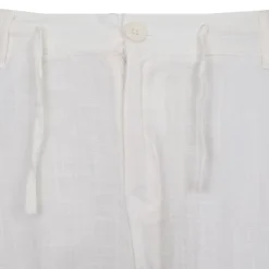 PANAME BROTHERS Pantalon lin mélangé cordon julien Homme BLANC ECRU Clearance