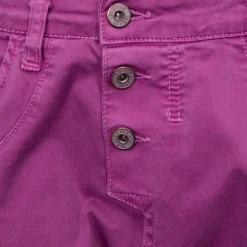 PLEASE Pantalon magenta slim à revers Femme ROSE Sale