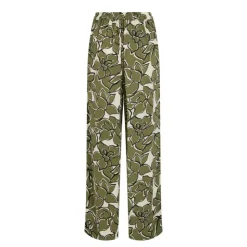 VILA Pantalon Mara imprimé à fleurs taille élastique Femme KAKI Discount