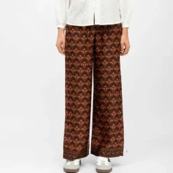 LA PETITE ETOILE Pantalon droit imprimé penny Femme NOIR Discount