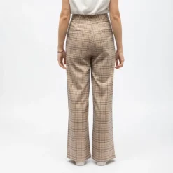 LA PETITE ETOILE Pantalon palazzo à carreaux paoline Femme MARRON CLAIR Sale