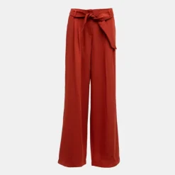 PLEASE Pantalon palazzo regular avec ceinture à nouer Femme ORANGE