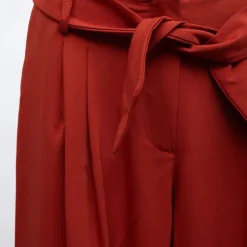 PLEASE Pantalon palazzo regular avec ceinture à nouer Femme ORANGE