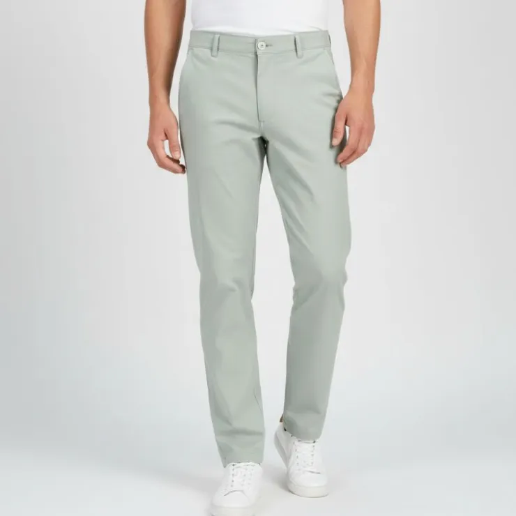 JACK & JONES Pantalon palma chino carotte coton et lin Homme VERT CLAIR Sale