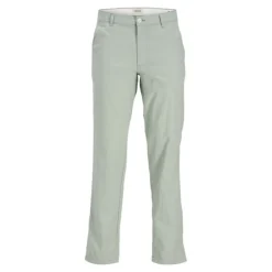 JACK & JONES Pantalon palma chino carotte coton et lin Homme VERT CLAIR Sale