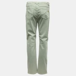 PLEASE Pantalon regular coton à poches Femme VERT CLAIR Best