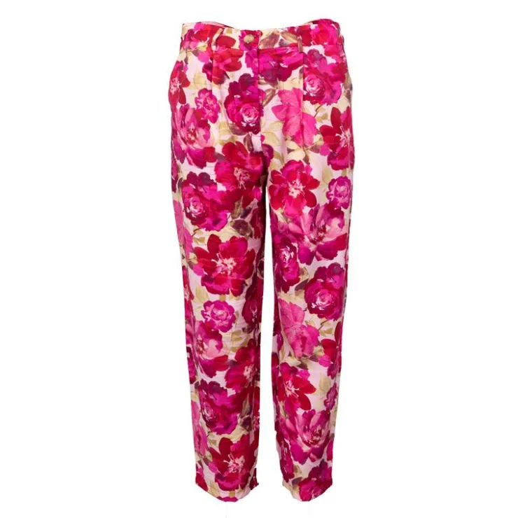 LA PETITE ETOILE Pantalon regular fleurs Posie Femme ROSE Discount