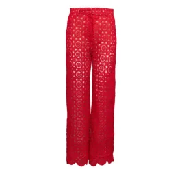 LA PETITE ETOILE Pantalon pepina brodé regular Femme ROUGE Discount