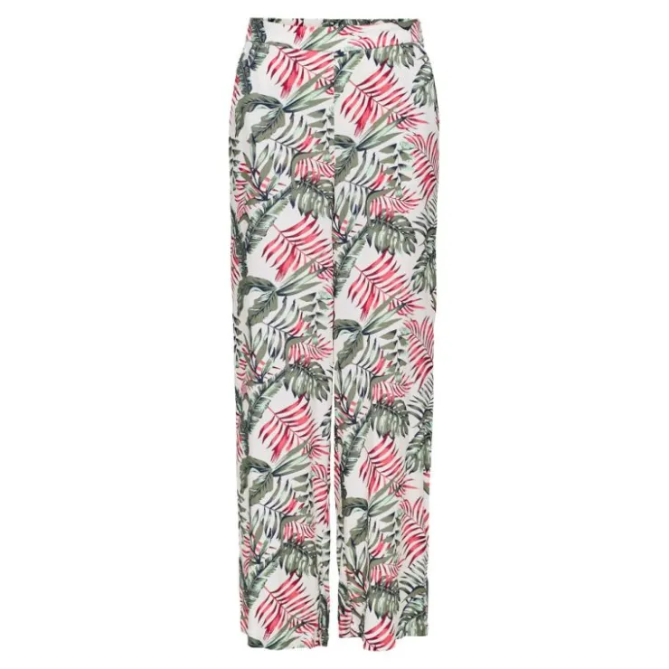 ONLY Pantalon selina regular imprimé couleur kalamata tropical Femme BLANC ECRU Discount