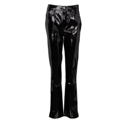 CALVIN KLEIN Pantalon slim brillant Femme NOIR Sale