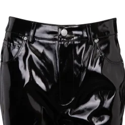 CALVIN KLEIN Pantalon slim brillant Femme NOIR Sale