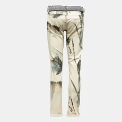 PLEASE Pantalon taille basse imprimé aquarelle avec ceinture en tissu Femme BEIGE Online