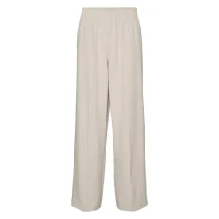 VERO MODA Pantalon taille haute cassidy effet lin Femme GRIS CLAIR Online