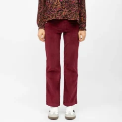 LA PETITE ETOILE Pantalon velours framboise paulie regular Femme BORDEAUX Best