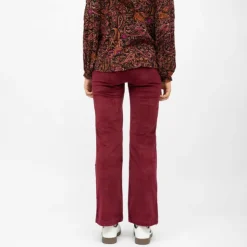 LA PETITE ETOILE Pantalon velours framboise paulie regular Femme BORDEAUX Best