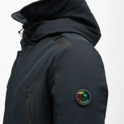 PARAGOOSE Parka à capuche baryo logo écusson holographique Homme BLEU FONCE Discount