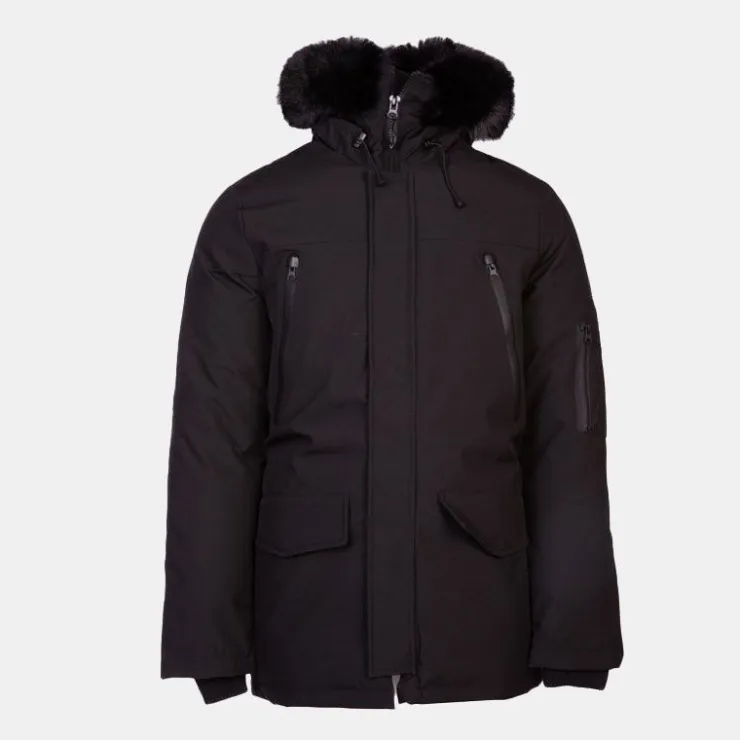 PARAGOOSE Parka avec capuche fourrée e curling zippée Homme NOIR Discount