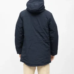 COMPAGNIE DE CALIFORNIE Parka cal courte à capuche logo relief Homme BLEU FONCE