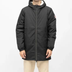 COMPAGNIE DE CALIFORNIE Parka lisse zippé capuche intérieur polaire Homme NOIR Outlet