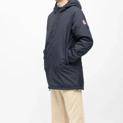 COMPAGNIE DE CALIFORNIE Parka lisse zippé capuche intérieur polaire Homme BLEU FONCE Online