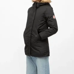 COMPAGNIE DE CALIFORNIE Parka e beverly avec capuche fausse fourrure beige Femme NOIR Discount