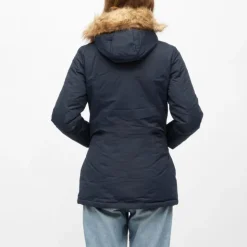 COMPAGNIE DE CALIFORNIE Parka noire beverly avec capuche fausse fourrure beige Femme BLEU FONCE Hot