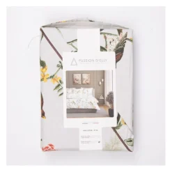PASSION D ELLY Parure de lit clarisse 240x260 Mixte GRIS CLAIR Outlet