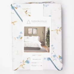 PASSION D ELLY Parure de lit lilou 240x260 Mixte BLANC Discount