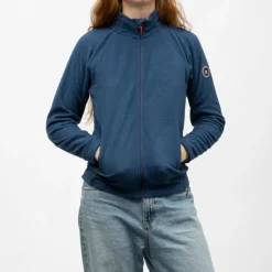 PANAME BROTHERS Polaire zippee taupe paula Femme BLEU INDIGO Discount