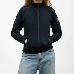 PANAME BROTHERS Polaire zippee taupe paula Femme BLEU FONCE Sale