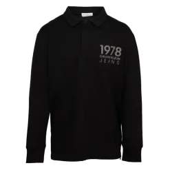 CALVIN KLEIN Polo 1978 manches longues Homme NOIR Best