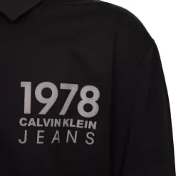 CALVIN KLEIN Polo 1978 manches longues Homme NOIR Best