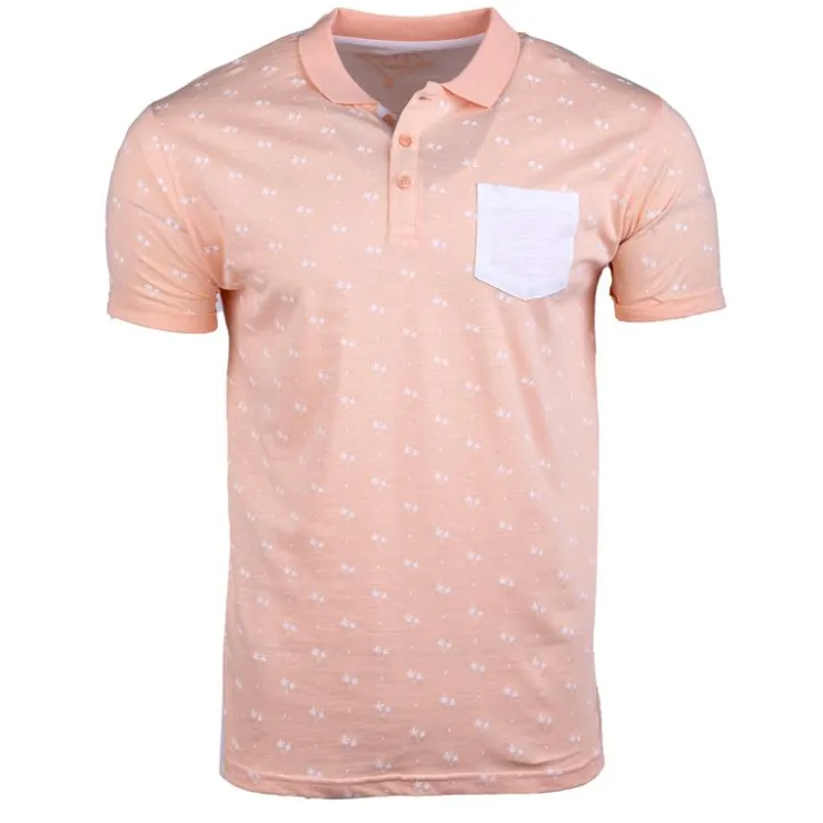 BLAGGIO Polo avec poche à motif palesto Homme ORANGE CLAIR