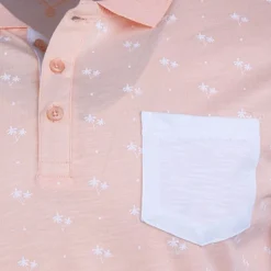 BLAGGIO Polo avec poche à motif palesto Homme ORANGE CLAIR