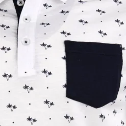 BLAGGIO Polo avec poche à motif palesto Homme BLANC Sale
