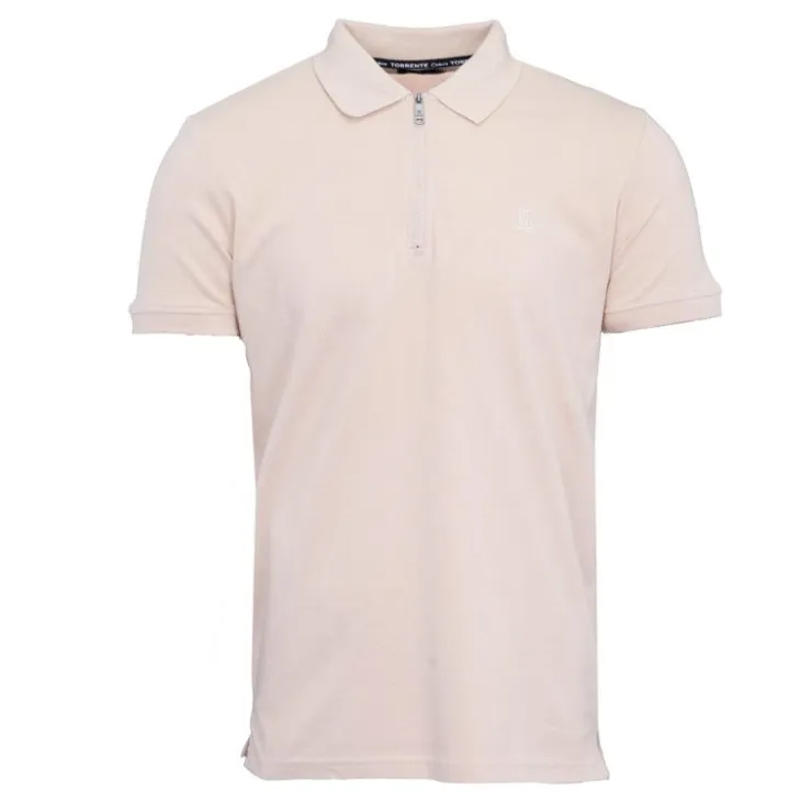 TORRENTE Polo classique zippé manches courtes Homme ROSE CLAIR Outlet