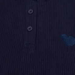 BURTON OF LONDON Polo coeur poitrine josiana Femme BLEU FONCE Discount