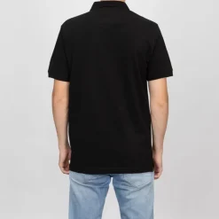 TOMMY HILFIGER Polo coton basique regular avec logo brodé Homme NOIR Sale