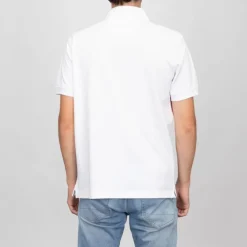 TOMMY HILFIGER Polo coton basique regular avec logo brodé Homme BLANC