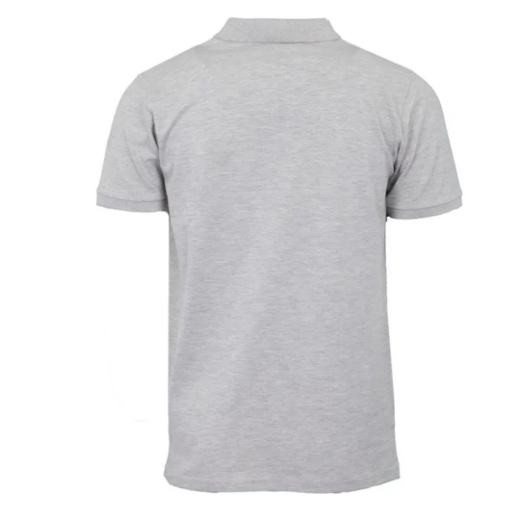 GEORGES RECH Polo coton col zippé imprimé Sport manuscrit Homme GRIS CLAIR Discount