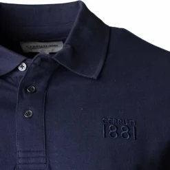 CERRUTI Polo Eduardo uni logo brodé Homme BLEU FONCE Outlet