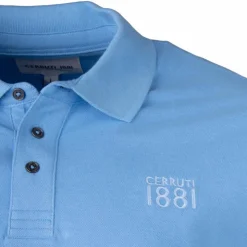 CERRUTI Polo Eduardo uni logo brodé Homme BLEU Online