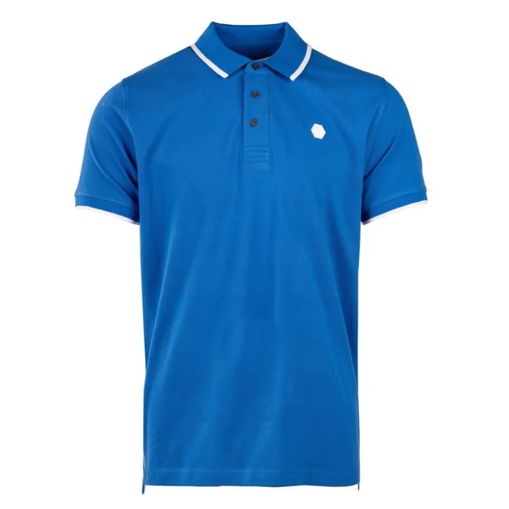CERRUTI Polo en coton avec liseré isonzo Homme BLEU ROI Online