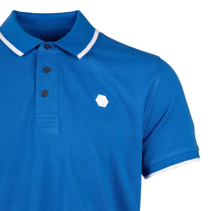 CERRUTI Polo en coton avec liseré isonzo Homme BLEU ROI Online
