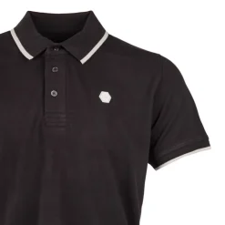 CERRUTI Polo en coton avec liseré isonzo Homme NOIR Outlet