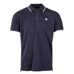 CERRUTI Polo en coton avec liseré isonzo Homme BLEU FONCE Sale