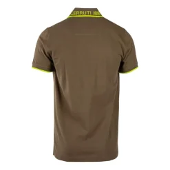 CERRUTI Polo en coton avec liseré isonzo Homme KAKI Hot