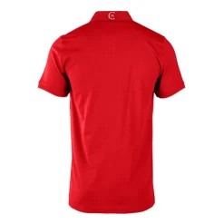 CERRUTI Polo en coton velino logo brodé vertical Homme ROUGE Clearance