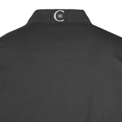 CERRUTI Polo en coton velino logo brodé vertical Homme NOIR New